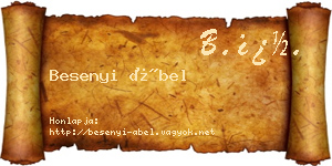 Besenyi Ábel névjegykártya