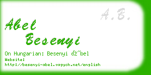 abel besenyi business card